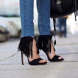 Zara Fringed High Heel